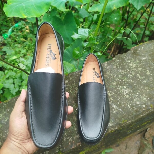Original Finised Leather Black Loafer-TS-114 - Image 2