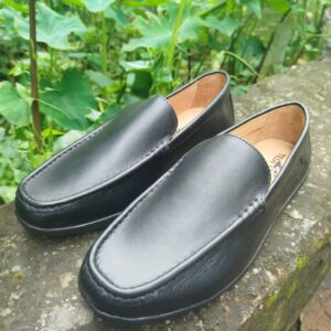 Original Finised Leather Black Loafer-TS-114