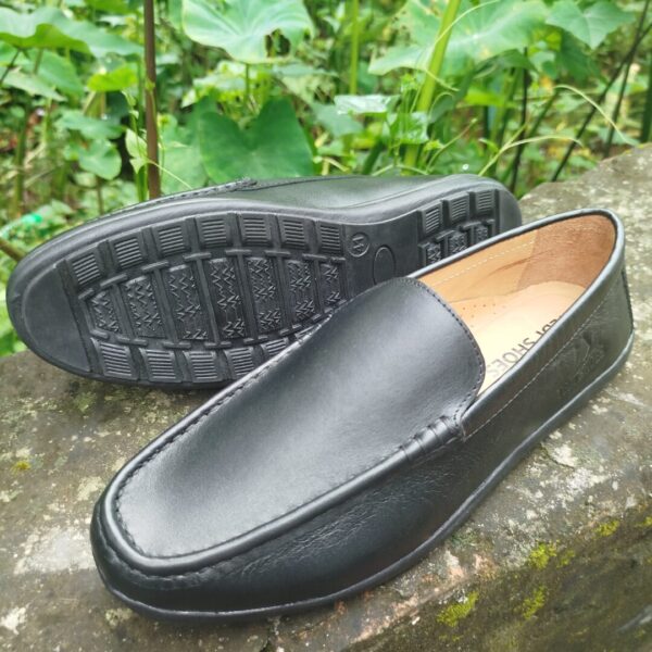 Original Finised Leather Black Loafer-TS-114 - Image 3
