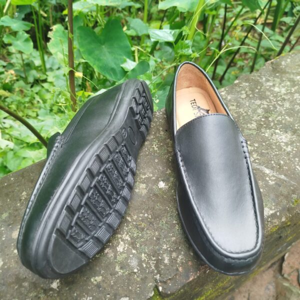 Original Finised Leather Black Loafer-TS-114 - Image 4