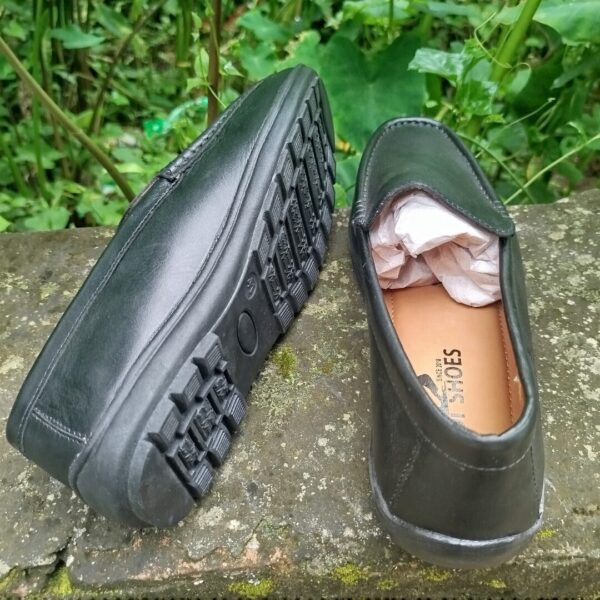 Original Finised Leather Black Loafer-TS-114 - Image 6