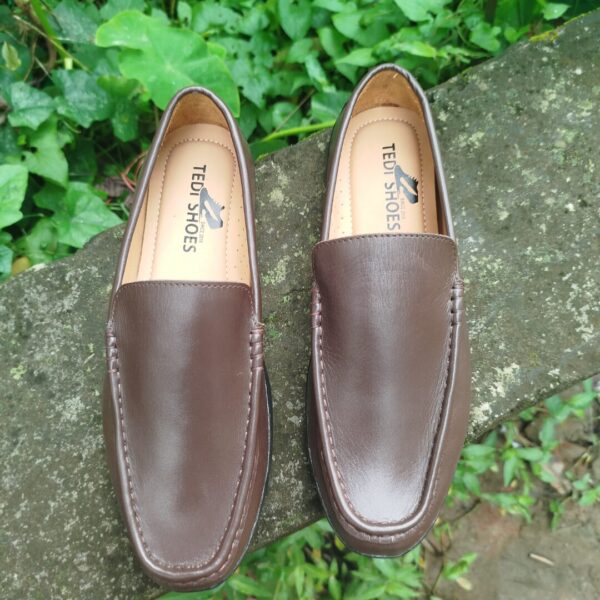 Original Finised Leather Chocolate Loafer-TS-115 - Image 4