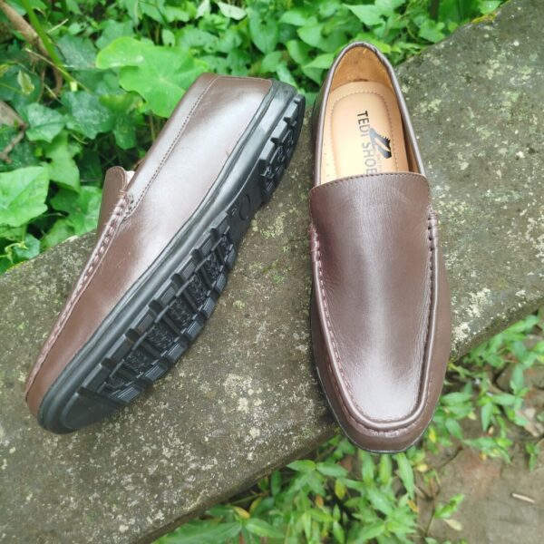 Original Finised Leather Chocolate Loafer-TS-115 - Image 5