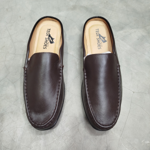 Original Finised Leather Chocolet Half Loafer-TS-116
