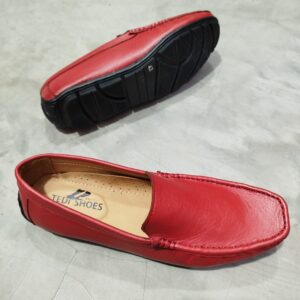 Original Finised Leather Red Loafer-TS-107