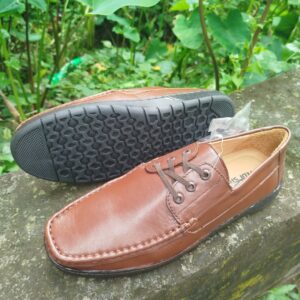 Casual Original Finished Leather Chocolate Loafers-TS-118
