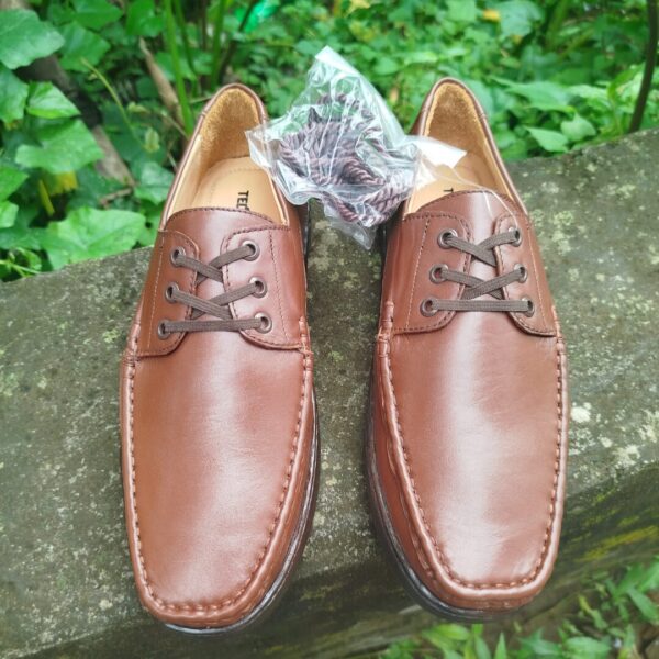 Casual Original Finished Leather Chocolate Loafers-TS-118 - Image 2