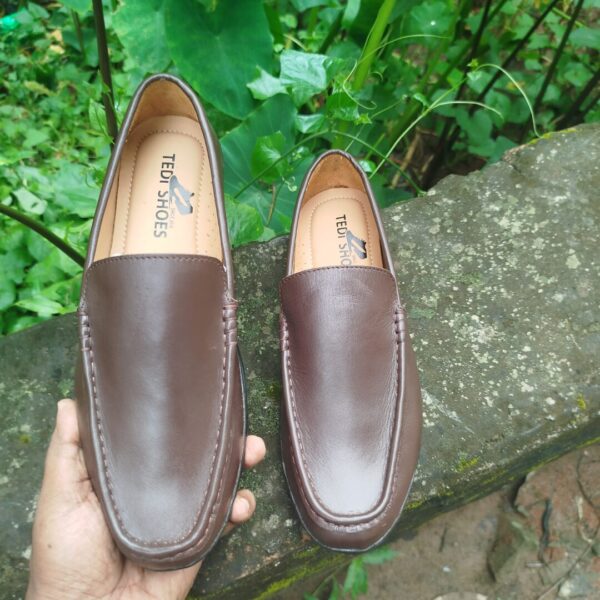 Original Finised Leather Chocolate Loafer-TS-115 - Image 7