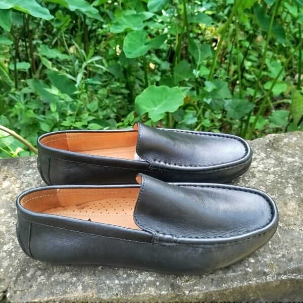 Black New Original Finised Leather Loafer-TS-122 - Image 3
