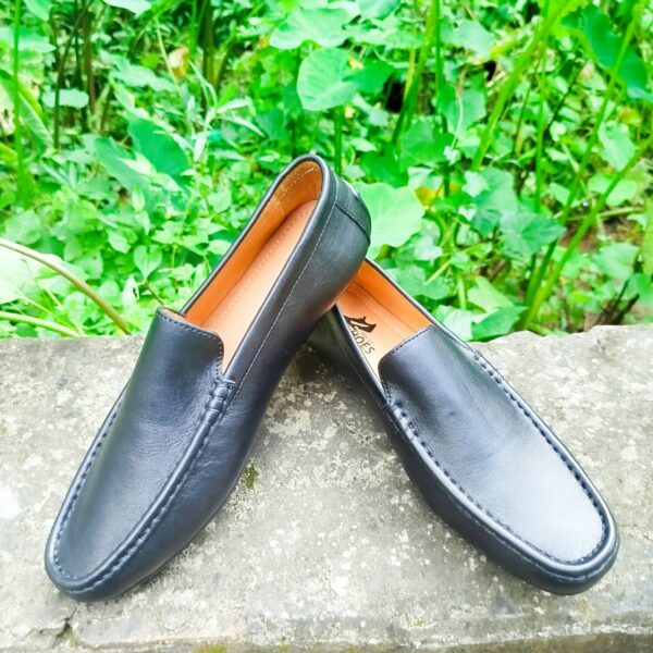 Black New Original Finised Leather Loafer-TS-122 - Image 5