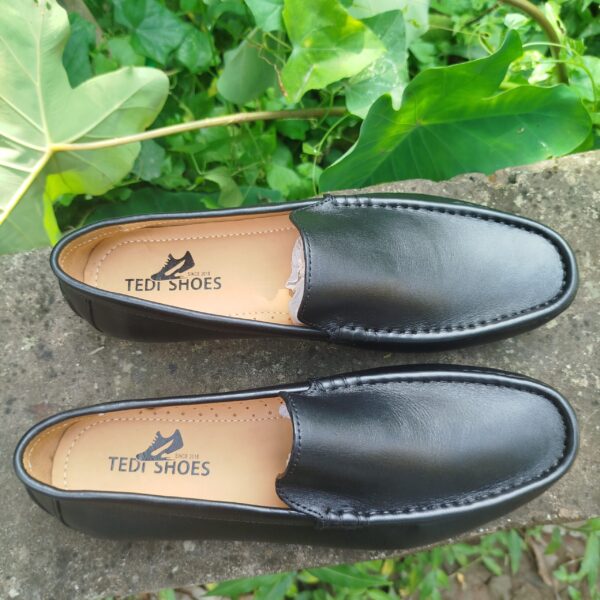 Black New Original Finised Leather Loafer-TS-122 - Image 7