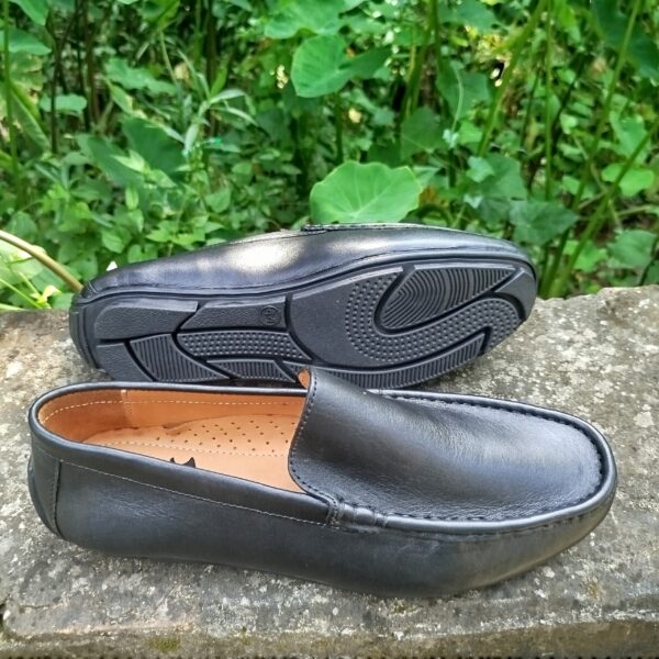 Black New Original Finised Leather Loafer-TS-122 - Image 2